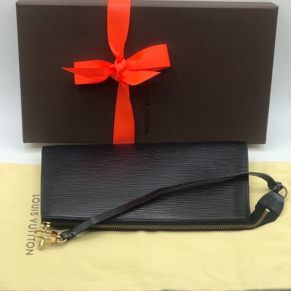 Louis Vuitton Epi Pochette Clutch Wristlet Pouch - Picture 2 of 15